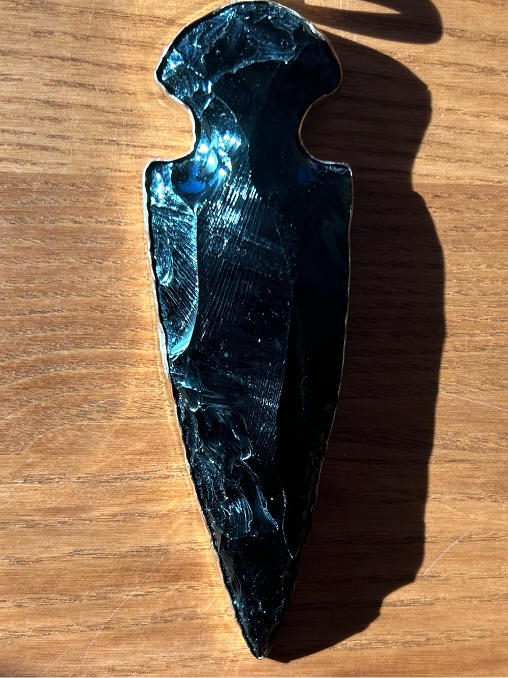 Black Obsidian Arrowhead Pendant